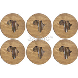 Africa Coasters/Big 5 Wine Glass Charms Combo in Box