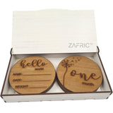 Baby Milestones Photo Props in Wooden Box