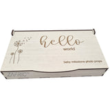 Baby Milestones Photo Props in Wooden Box