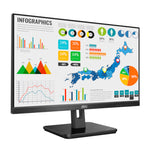 AOC Monitor 23.8” IPS Panel 1920×1080 @75hz|VGA|HDMI|Internal Power supply|VESA|Adaptive Sync