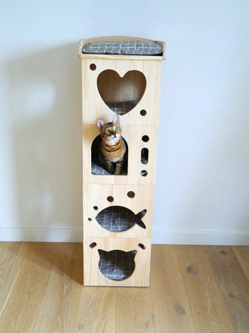 Catwalk Collection Solid Wood Cat Sleeper Caves