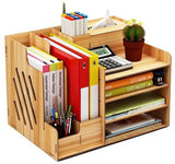 Brainware DIY Large Wooden Desk Organizer