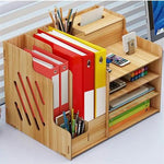 Brainware DIY Large Wooden Desk Organizer