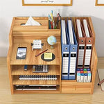 Brainware DIY Large Wooden Desk Organizer