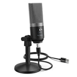 Fifine K670B Cardioid USB Condensor Microphone with Stand – Black