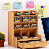 Brainware DIY Wooden Desk Organizer