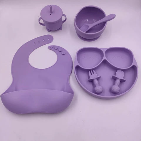 7pc Silicone Baby Feeding Set