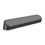 REDRAGON 2.0 Sound Bar ADIEMUS 2 x 3W RGB USB|Aux PC Gaming Speaker – Black