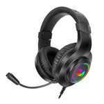 REDRAGON Over-Ear HYLAS Aux (Mic & Headset)|USB (Power Only) RGB Gaming Headset – Black