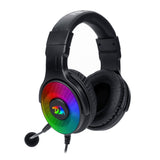 REDRAGON Over-Ear PANDORA USB (Power Only)|Aux (Mic & Headset) RGB Gaming Headset – Black