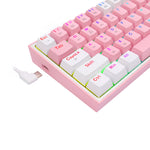 REDRAGON FIZZ PRO RGB 61 KEY Mechancal Wireless Gaming Keyboard – Pink/White