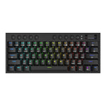 REDRAGON Noctis Pro 61Key Wireless Bluetooth Red Switch RGB Low Profile Gaming Mechanical Keyboard – Black