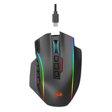 REDRAGON PERDITION PRO 16000DPI RGB Wireless MMO Ergo Gaming Mouse – Black