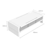 ORICO 14cm Desktop Monitor Stand with Drawers – White