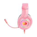 REDRAGON Over-Ear HYLAS RGB Gaming Headset – Pink - Reddy Set Go