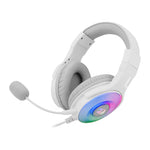 REDRAGON Over-Ear PANDORA USB (Power Only) RGB Gaming Headset – White - Reddy Set Go