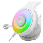 REDRAGON Over-Ear PANDORA USB (Power Only) RGB Gaming Headset – White - Reddy Set Go