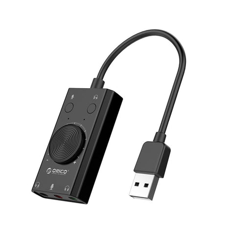 ORICO USB to 3.5mm Dual headphone External Sound Card with Volume Control - Reddy Set Go