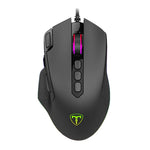 T-Dagger Battle 8000DPI 10 Button|180cm Cable|RGB Backlit Gaming Mouse – Black