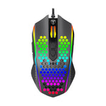 T-Dagger HONEYCOMB RGB Gaming Mouse – Black