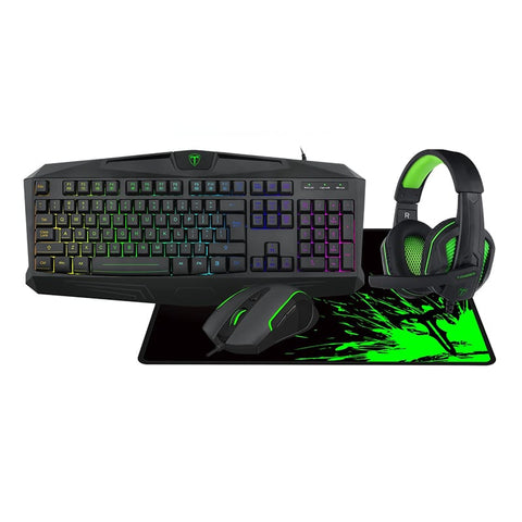 T-Dagger Legion 4in1 Gaming Combo – Black/Green