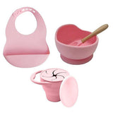 Silicone Baby Feeding Set 4PC - Assorted Colours - Reddy Set Go