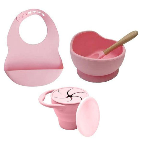 Silicone Baby Feeding Set 4PC - Assorted Colours - Reddy Set Go